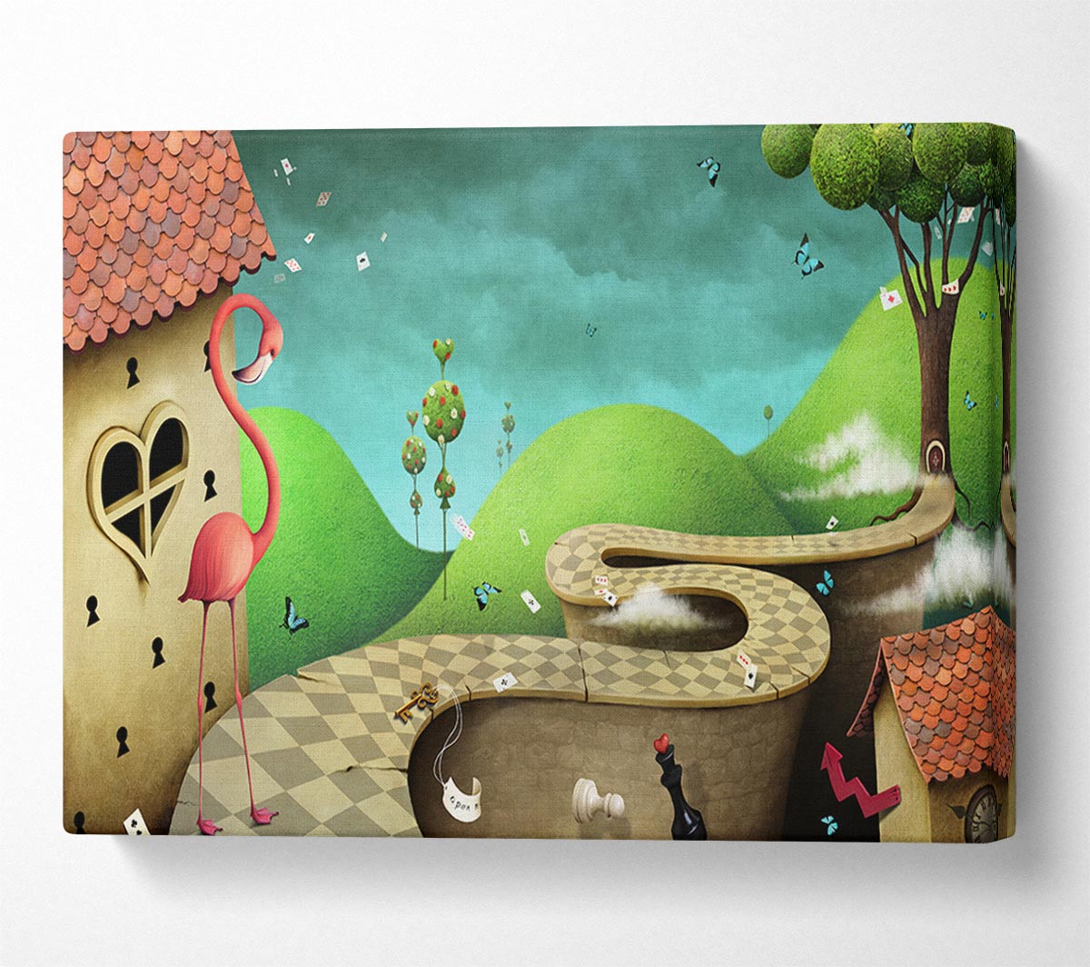 Alice In Wonderland Road Canvas Wall Art