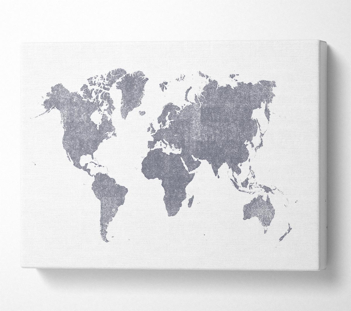 The World Map Of In Grey Canvas Wall Art