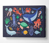 Creatures Of The Sea Childrens Canvas Wall Art