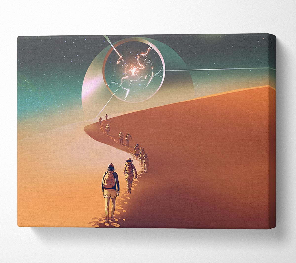 Walking To The Fallen Star Canvas Wall Art