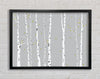Birch Trees On Grey Framed Wall Art