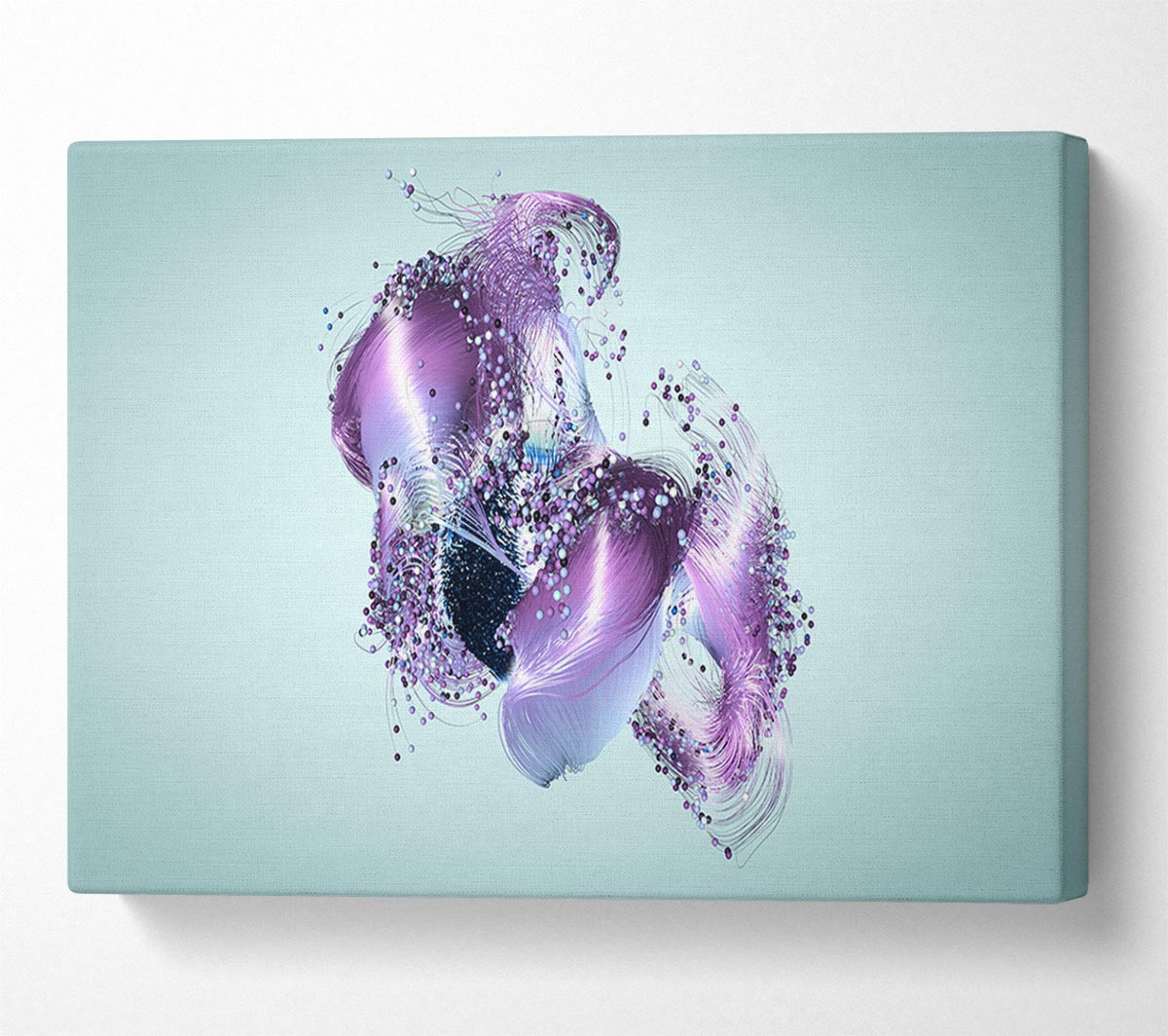 Lilac Petal Abstract Canvas Wall Art
