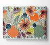 Cut Out Flowers On Abstract Canvas Wall Art