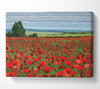 Red Poppy Field Flowers Canvas Wall Art