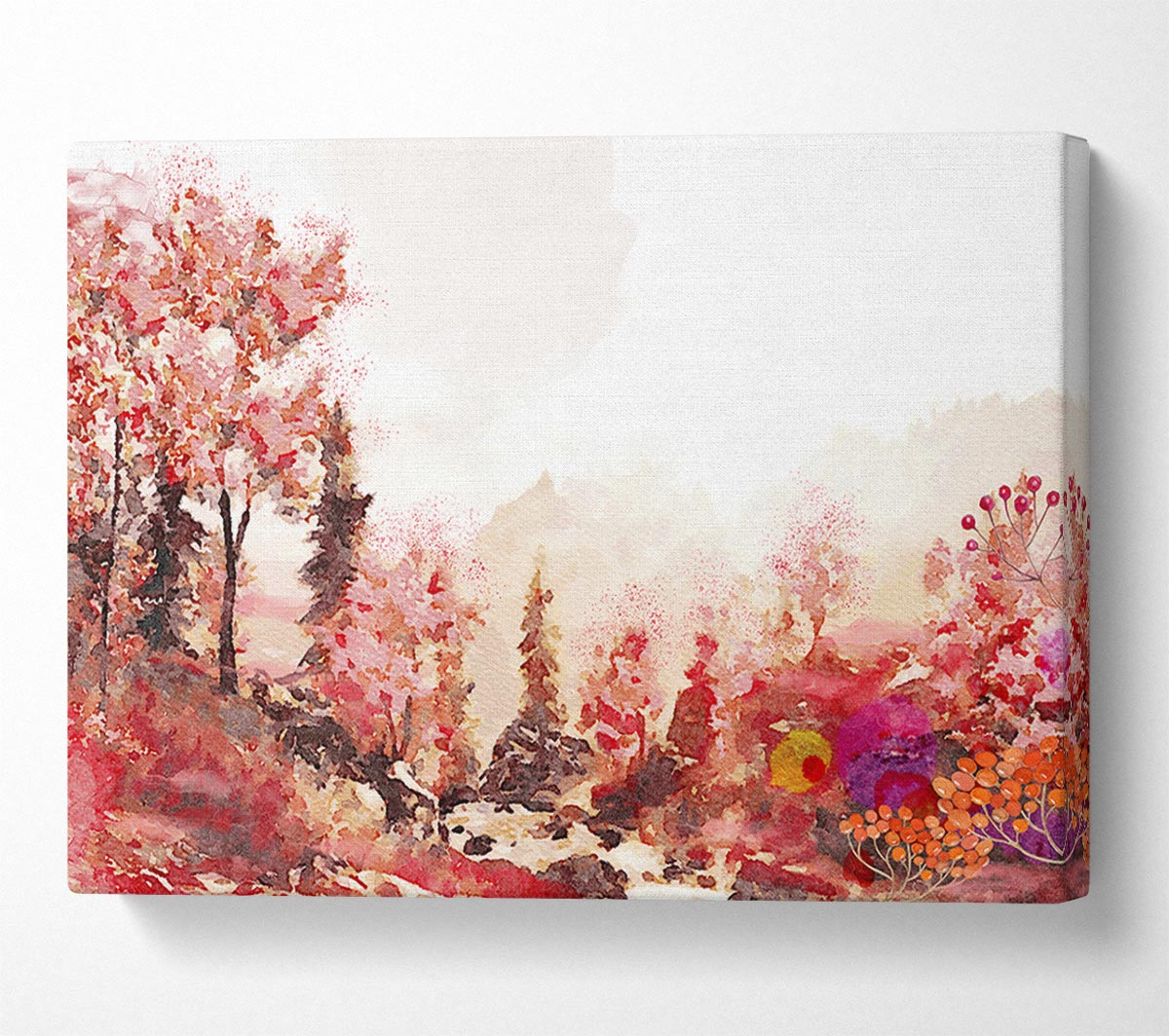 The Orange Forest Of Serenity Canvas Wall Art
