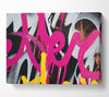 Swirl Of Pink Graffiti Canvas Wall Art