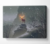 Fire Stag Canvas Wall Art