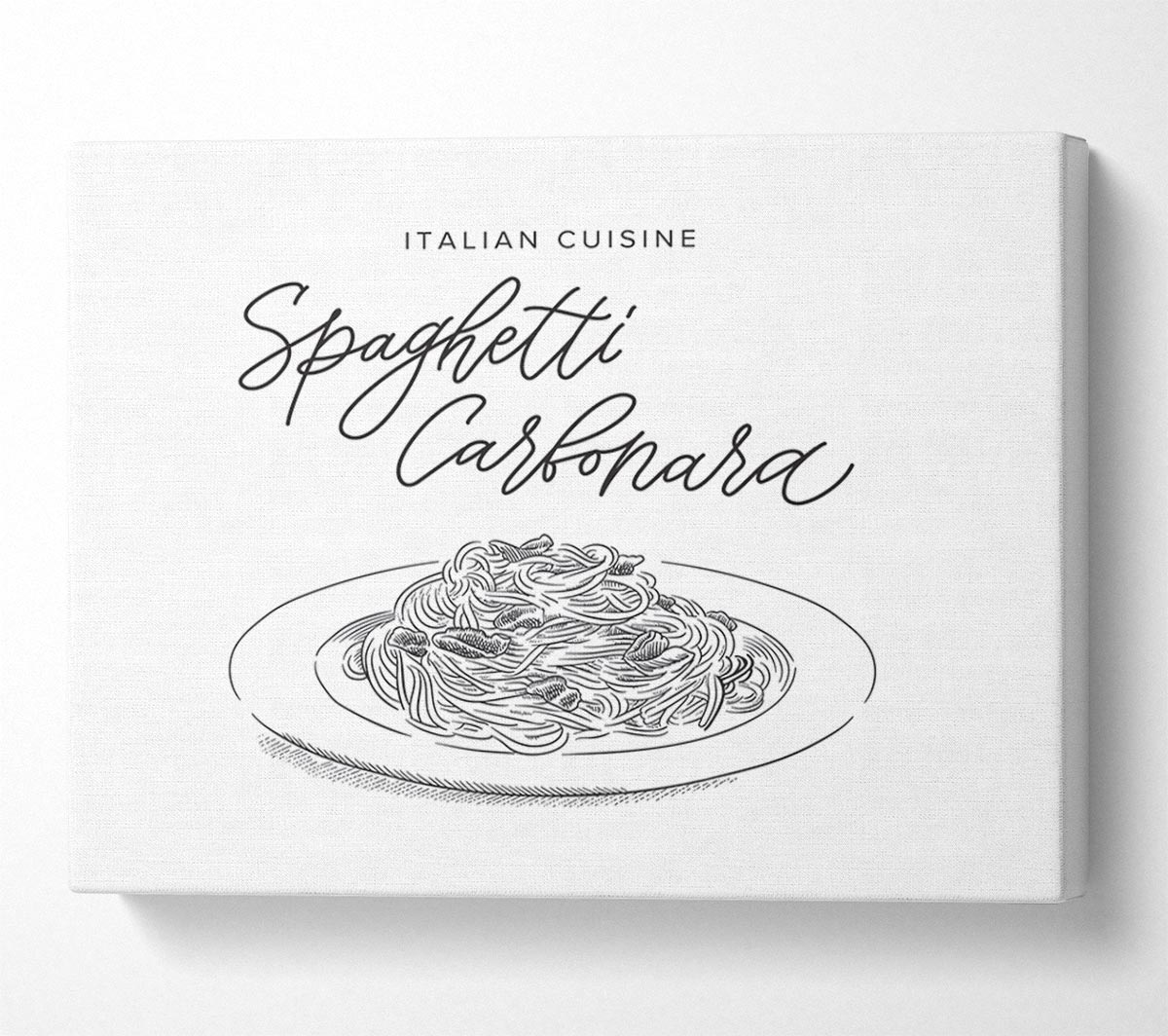 Italian Cuisine Spaghetti Canvas Wall Art