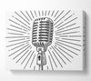 Retro Microphone Canvas Wall Art
