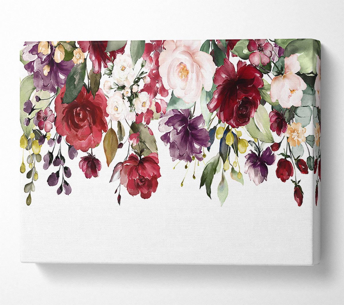 Flowers Falling From Above Canvas Wall Art