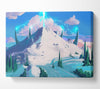 The Blue Jet From The Mountain Canvas Wall Art