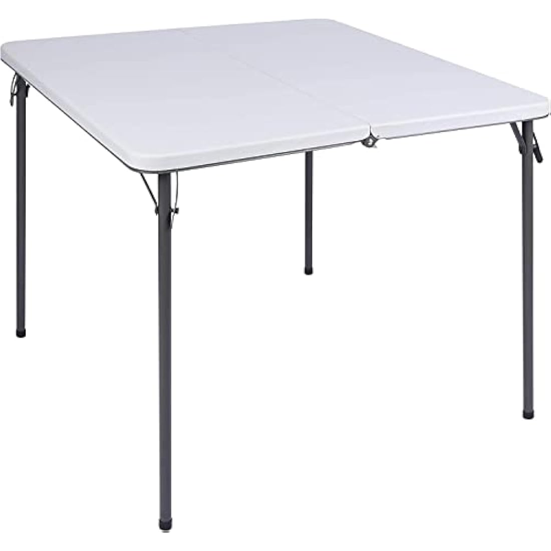 REDCAMP 34" Folding Card Table with Folding legs, Lightweight Portable Fold in Half Square Picnic Garden Table with for Adults Indoor Outdoor Game Bridge Dining, White