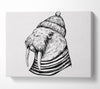 Hipster Walrus Canvas Wall Art