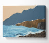 Cut Out Mountain Ocean Canvas Wall Art