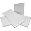 Craft UK W103 6 x 6 Inch Linen Card and Envelope Pack of 50 - White