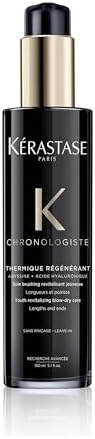 Kérastase Chronologiste, Youth Revitalising Blow-Dry Care, For Lengths and Ends, With Hyaluronic Acid, Abyssine & Vitamin E, Thermique Regénérant, 200ml