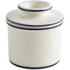 Butter Bell - The Original Butter Bell Crock by L Tremain, a Countertop French Ceramic Butter Dish Keeper for Spreadable Butter, Parisian Bistro Style with Blue Trim