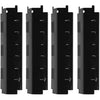 4Pcs Universal Barbecue Heat Plate, 37.1 x 10.8 cm Replacement Gas Grill Heat Tents for Porcelain Steel BBQ Heat Plate Parts Shield Heat Tent Flavorizer Bar Burner Cover Flame Tamer