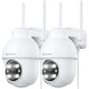 GALAYOU 2K Security Camera Outdoor, 360° CCTV Camera, Home Security WiFi Camera with Color Night Vision, Pan-Tilt View, App Notification, 2-Way Audio Y4 (2-Pack)