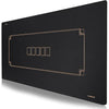 SLOWPLAY Godel 120x70cm Texas Hold'em Poker Mat | Poker Table Top with Durable Hemmed Edges, Extra Water Repellent, Noise Reduction, Super Portable for Games Everywhere (Black and Champagne Gold)
