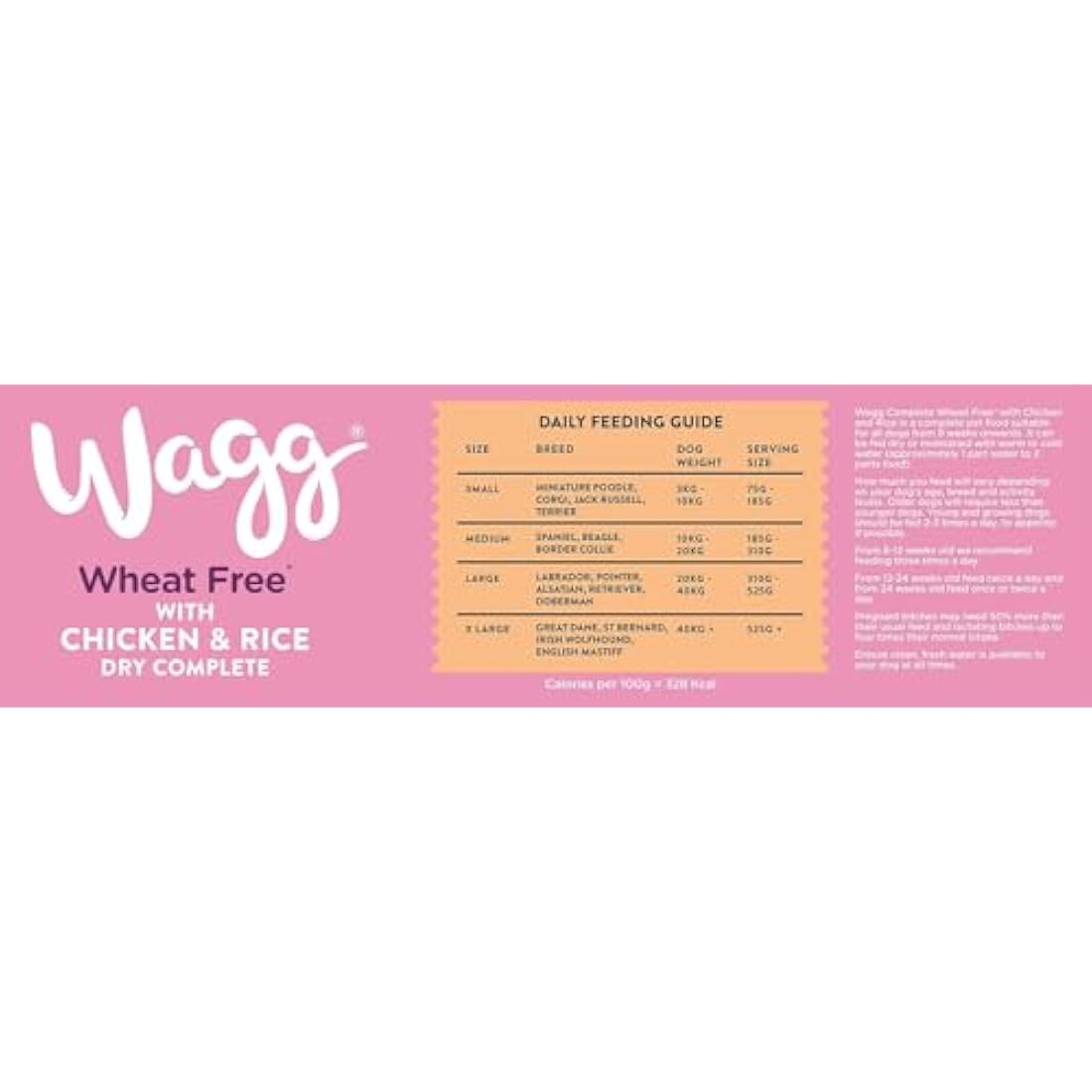 Wagg Wheat Free Complete Dry Adult Dog Food Chicken & Rice 12kg - For Sensitive Stomachs