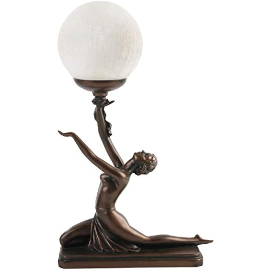 Art Deco Bronze Lighting Nora Kneeling Lamp Figure
