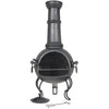 MURCIA LARGE STEEL CHIMENEA WITH GRILL