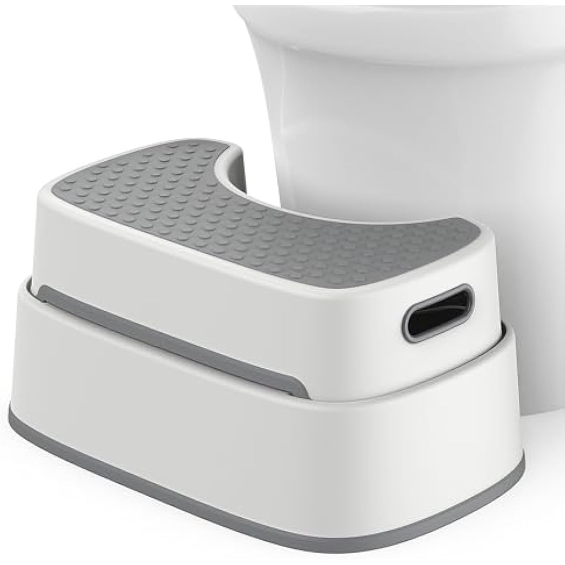 MR.SIGA Toilet Stool Squat Adult, Bathroom Stool Heavy Duty, Anti Slip Toilet Step for Bathroom, Toddler Step for Kids