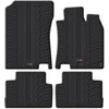 TRAVALL Rubber Car Mats (set of 4) compatible with Nissan Qashqai (2013-2021) Heavy Duty Floor Mats Moulded Premium Mats Easy Clean Black with Clips - Anti Slip All-Weather Protection