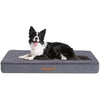 Geegoos Memory Foam Bed with Washable Removable Cover for Large Dogs,Orthopedic Mattress with Non-Slip Bottom/Waterproof Liner, Suitable for Dog Crates(89x55x7cm,Grey)