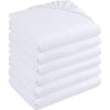 Utopia Bedding Fitted Sheet (Bulk Pack of 6) - Deep Pocket - Easy Care - Soft Brushed Microfibre Fabric - Shrinkage and Fade Resistant (Super King, White)