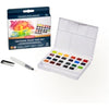 Derwent Inktense Paint 24 Pan Palette, Set of 24, Half Pan Size, Water-Soluble, Ideal for Painting & Crafts on Paper & Fabric, Professional Quality, 2306318