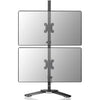 Suptek Dual Monitor Mount 80cm Tall Vertical Free Standing Stand for Two 13-27 inch Screens ML6802