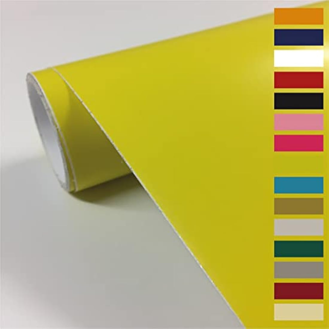 vgoltd Furniture Stickers Gloss Self Adhesive Vinyl Wrap Sticky Contact Paper Roll for Kitchen Countertop Cupboard Cabinets Wardrobe & Tabletops (Lemon Yellow, 30W x 200L cm)
