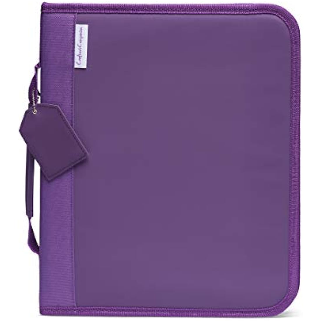 Crafter’s Companion Metal Die & Stamp Storage Folder Large - Holds Panels 9” x 11” - Includes Zip Closure Perfect for Crafting on The Go, Purple
