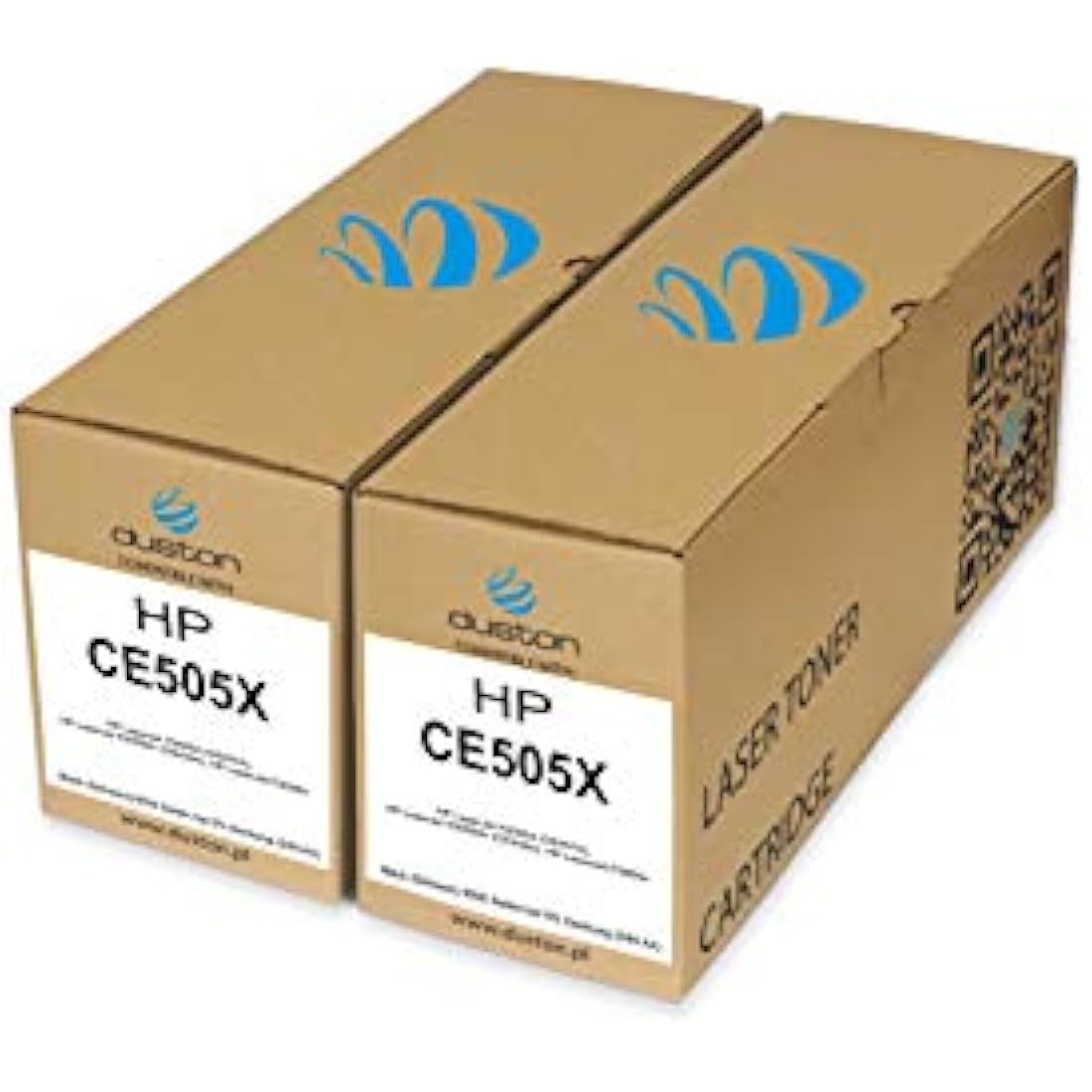 duston 2x CE505X, 05X Black Toner Compatible with HP Laserjet P2050 2055d 2055dn 2055