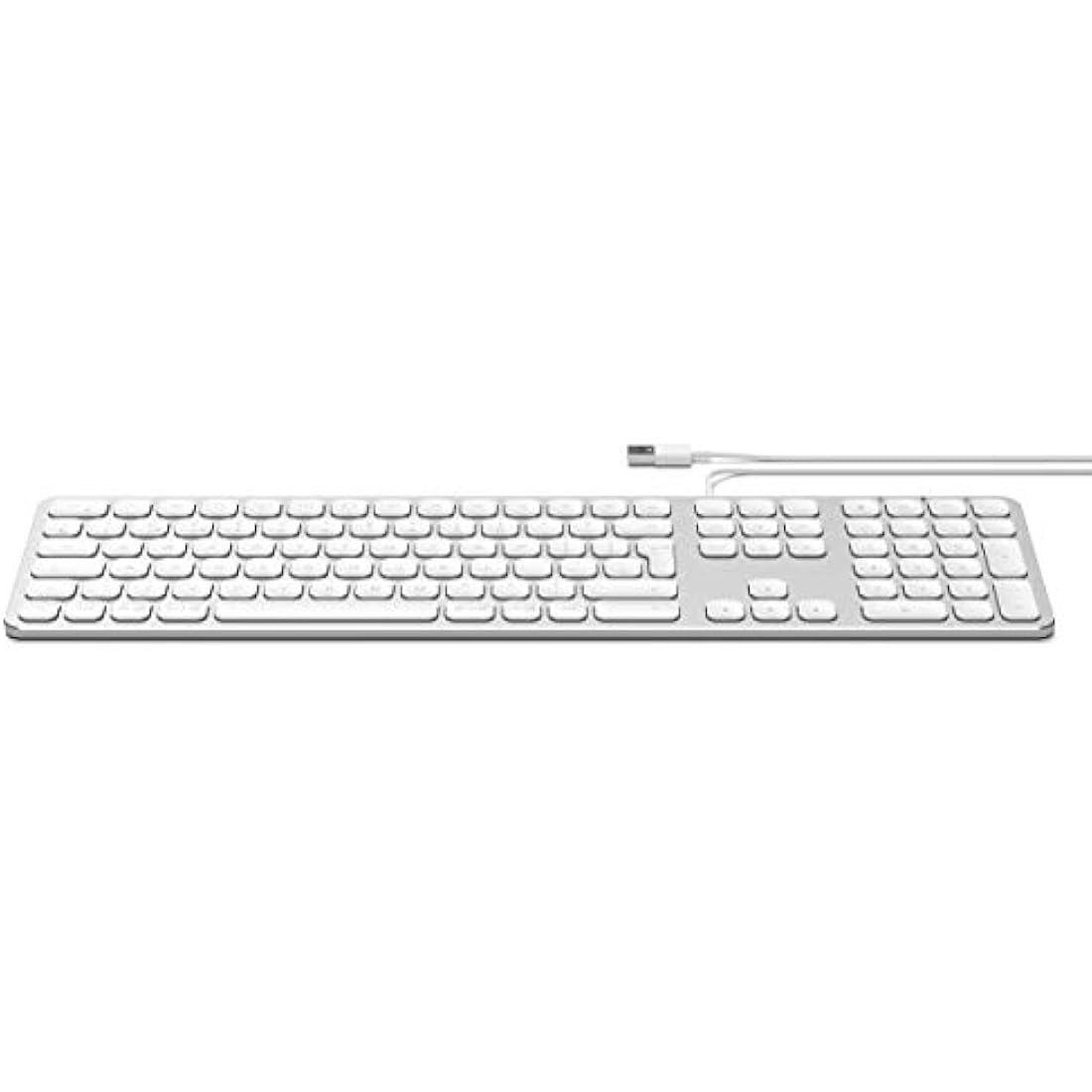 Satechi Aluminum Wired USB Keyboard with Numeric Keypad – for iMac Pro, iMac, Mac Mini, MacBook Pro/Air, Windows, PC or Laptop – Silver