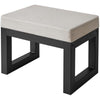 IBUYKE Small Foot Stool with Padded Seat, Pouffe Stool Change Shoe Footrest, Ottoman Footrest Extra Seating for Entryway for Living Room Bedroom, Gray WBD001G-X