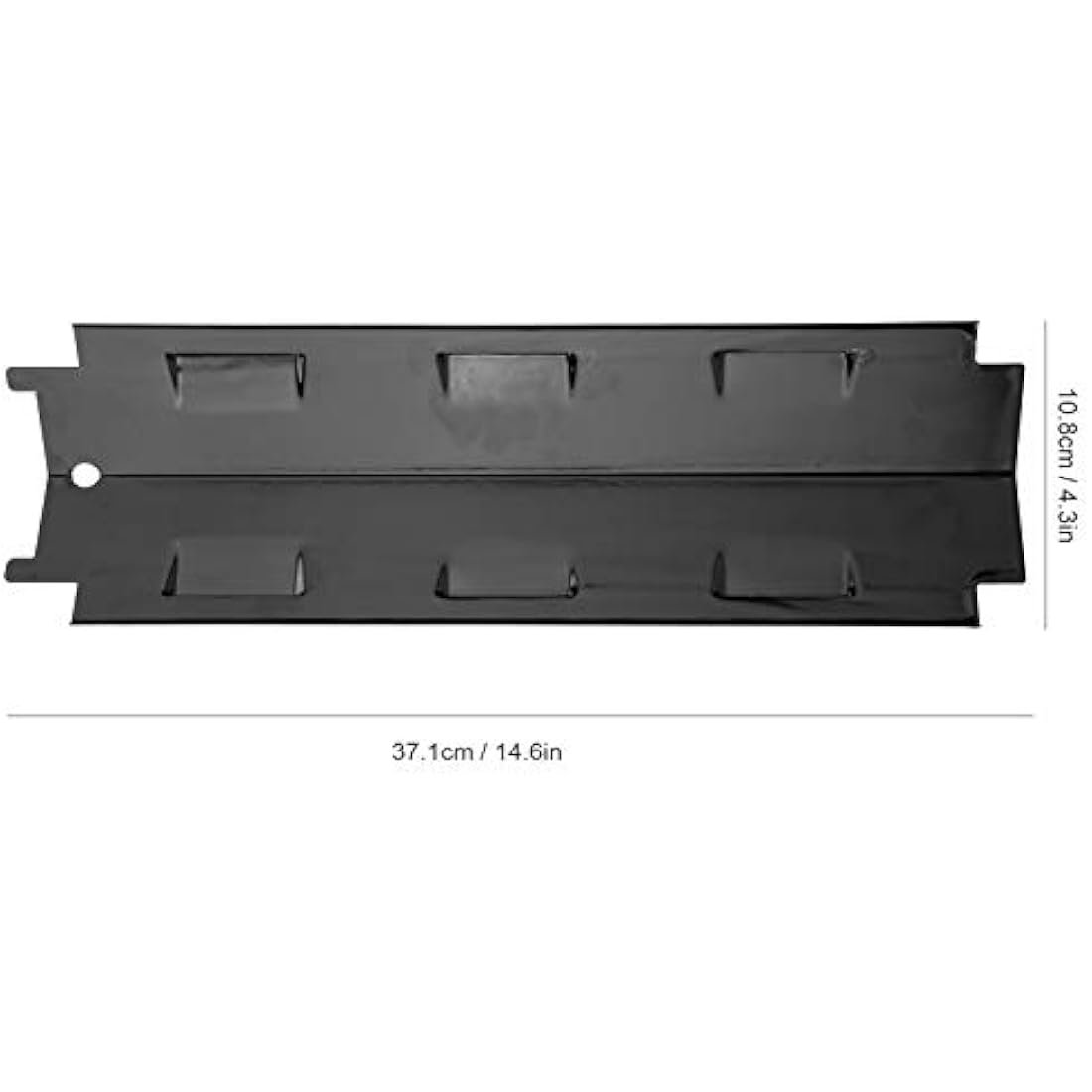 4Pcs Universal Barbecue Heat Plate, 37.1 x 10.8 cm Replacement Gas Grill Heat Tents for Porcelain Steel BBQ Heat Plate Parts Shield Heat Tent Flavorizer Bar Burner Cover Flame Tamer