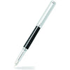 Sheaffer Intensity Carbon Fibre Barrel Chrome Cap/Plate Trim Fountain Pen with Medium Nib