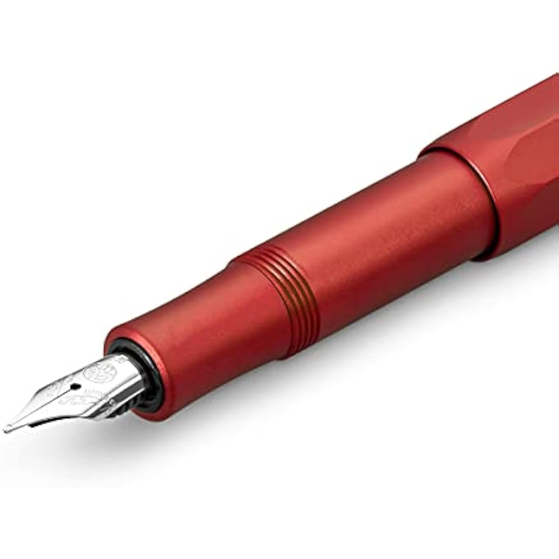 Kaweco AL SPORT Fountain Pen Deep Red I Premium Fountain Pen for Ink Cartridges I Exclusive Fountain Pen 13 cm I Nib: B (Broad)