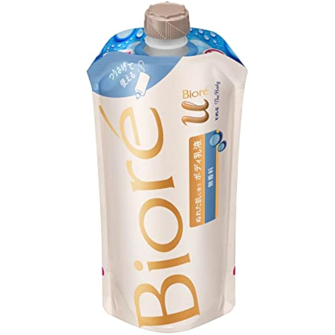 Biore U The Body Body for Wet Skin Body Lotion, Unscented, Hanging Pack, 10.1 fl oz (300 ml), Body Cream