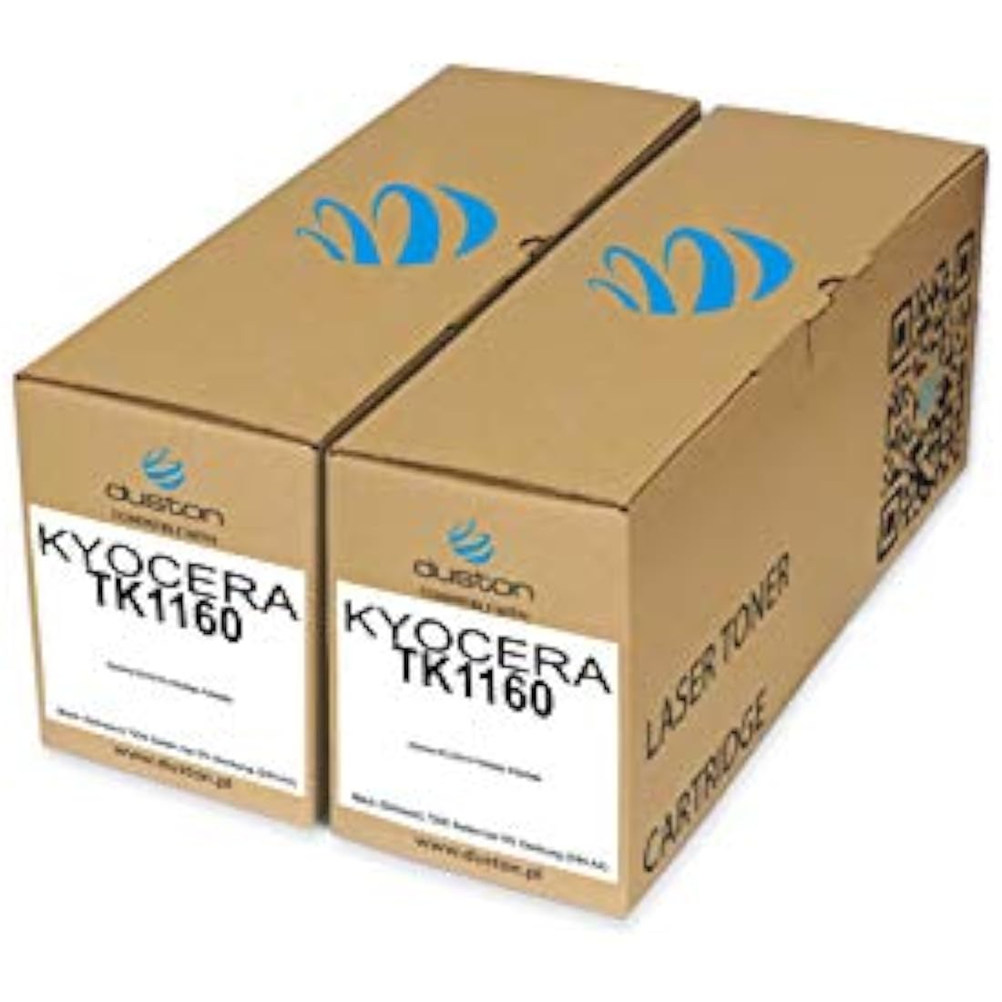 duston 2x TK1160, TK-1160 black toner compatible with Kyocera ECOSYS P2040dn P2040dw