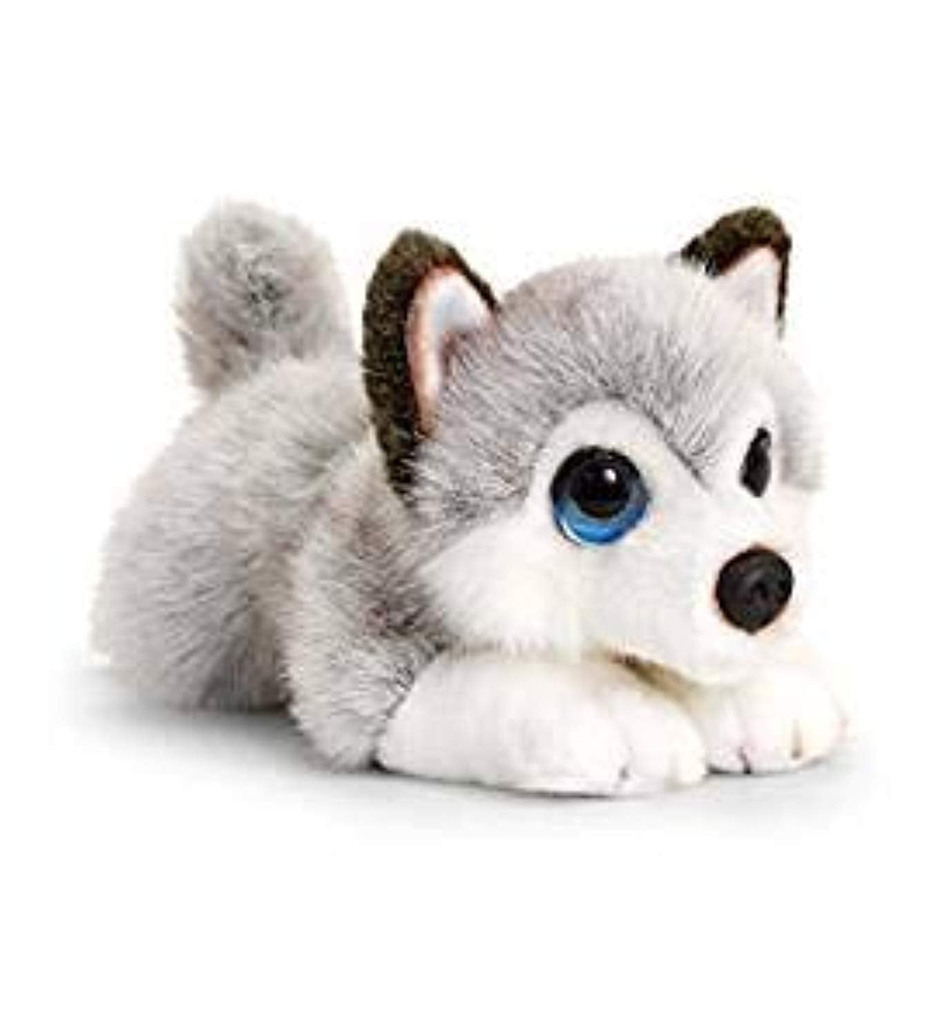 Keel Toys SD2521 Soft Toy Signature Cuddle Puppy Husky, Grey, White