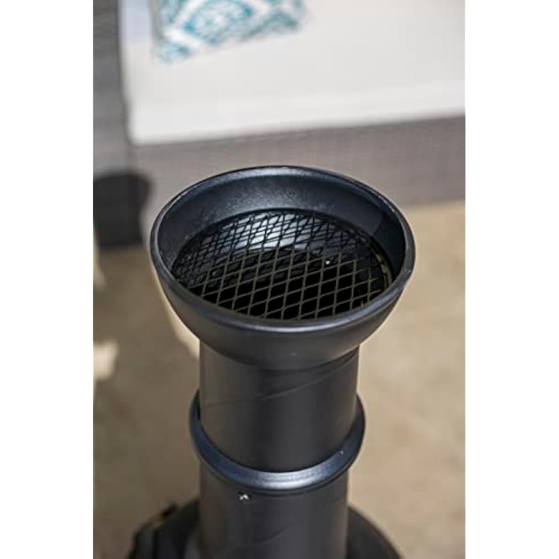 MURCIA LARGE STEEL CHIMENEA WITH GRILL