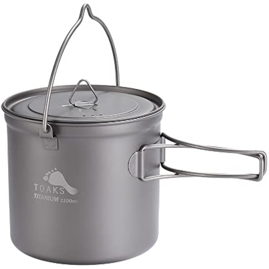 TOAKS Titanium Outdoor Camping Hanging Pot With Bail Handle Easy to Carry, a Variety of Capacities