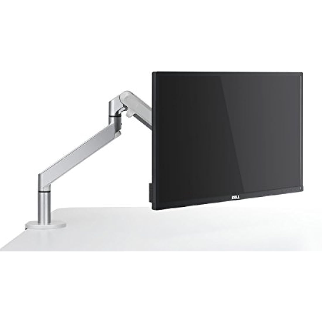 ThingyClub® Single Gas Spring LCD Arm Desk VESA Bracket & Monitor Arm Stand for 10"-27" Screens: Tilt up 90° /down 85°, Swivel left/right 180°, 360° Rotation (Single Arm - Silver)