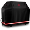 Turtle Life BBQ Grill Cover, 58 Inch Heavy Duty Waterproof 3-4 Burner Barbecue Gas Grill Covers for Weber Spirit Char-Broil Performance and Signature, No Fading Within 2 Years, Black 147x66x119cm