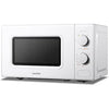 COMFEE' 700W 20L White Microwave Oven With 5 Cooking Power Levels, Quick Defrost Function, And Kitchen Manual Timer - Compact Design CM-M202CC(WH)