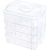 New brothread 4 Layers Stackable Clear Storage Box/Organizer for Holding 80 Spools Home Embroidery & Sewing Thread (Spool Size Requirement: Height≤5.6cm; Width≤4.3cm)